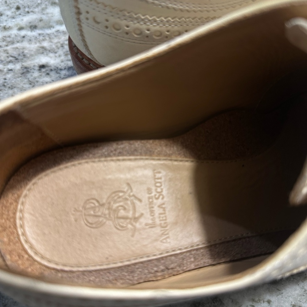 The Office of Angela Scott Miss Lucy Derby Cream Oxfords Platform Size 37 EUC - Picture 8 of 8